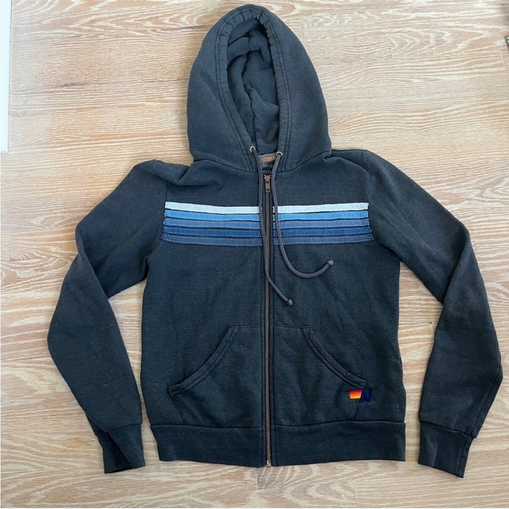 Aviator Nation striped hoodie